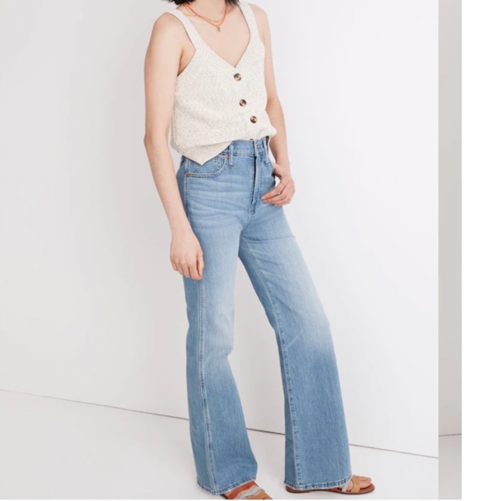 Madewell 11” High-Rise Flare Jeans in Conwell Wash Size 25 - Picture 5 of 14